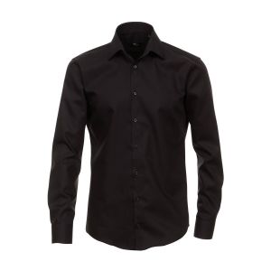 Venti slim fit shirt black