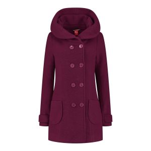 Only M - Wool Wintercoat Short Dark Pink