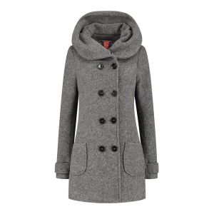 Only M - Wool Wintercoat Short Light Grey