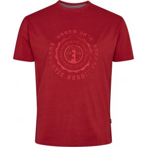 North 56˚4 T-Shirt - Embroidered Red
