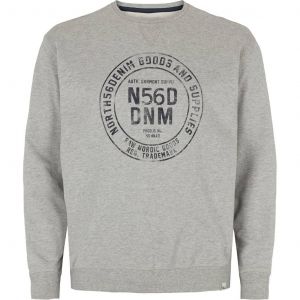North 56˚4 Sweater - Denim Goods Grey Melange