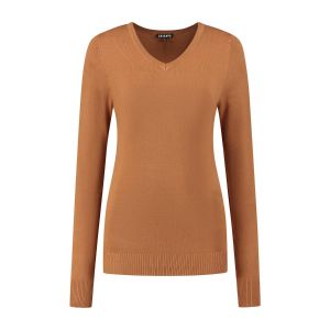 Casa Mia - V-Neck Sweater Camel