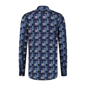 Corrino Shirt - Milano Blue Blocks