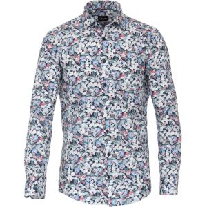 Venti Modern Fit Shirt - Floral blue