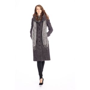 Only M - Winter Coat Bouclet Dark Grey Melange
