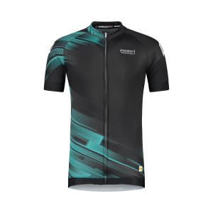 Panzeri Stelvio - Cycling jersey black/turquoise