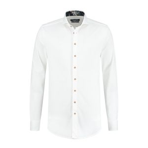 Ledûb Modern Fit Shirt - White Structure