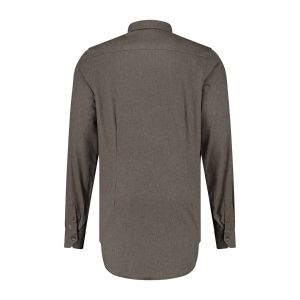 Ledub Modern Fit Shirt - Brown Melange