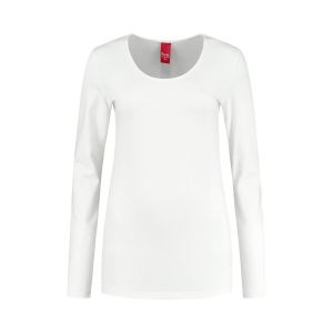 Only M - Basic O-neck top offwhite