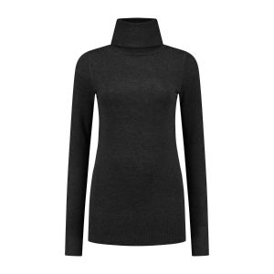 Only M - Basic Turtleneck Sweater Anthracite